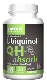 Ubiquinol qh - coenzyme absorbante Q10 200 MG 30 gélules FORMULE JARROW